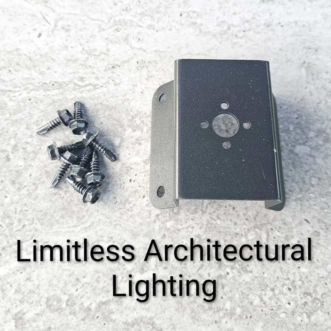 Limitless Architectural Lighting: a custom mounting bracket and the hex screws used to fit it
